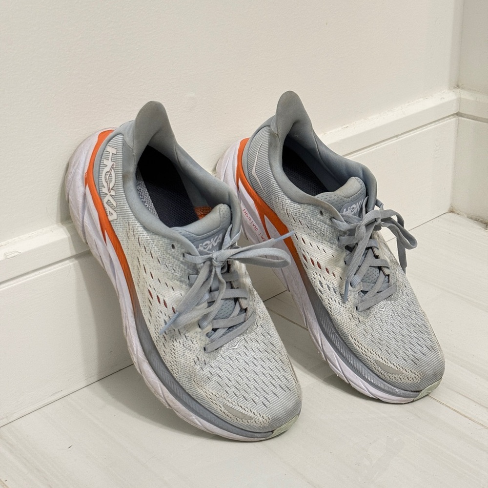Hoka One One Blue and Red/ White Sneakers